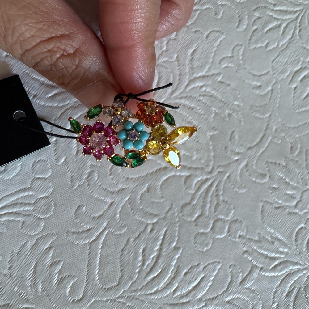 Kate Spade crystal floral statement ring - Picture 4 of 5